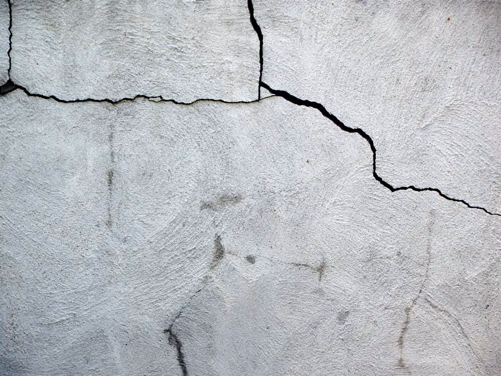 Stair-step cracking in a foundation wall
