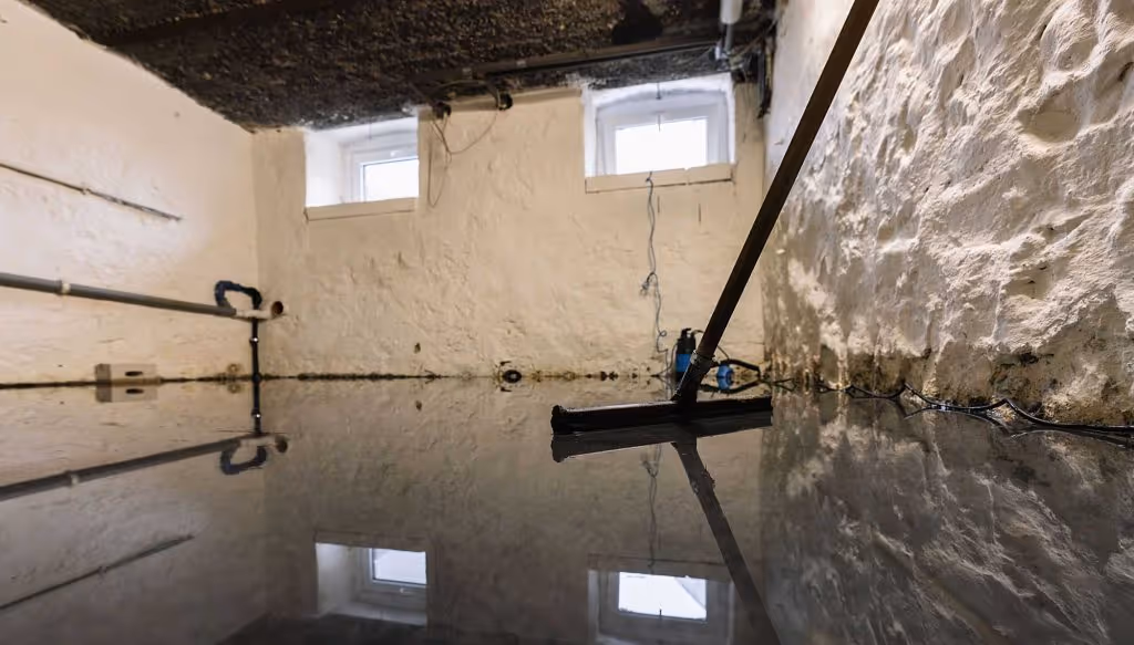 Wet basement in an Indianapolis home
